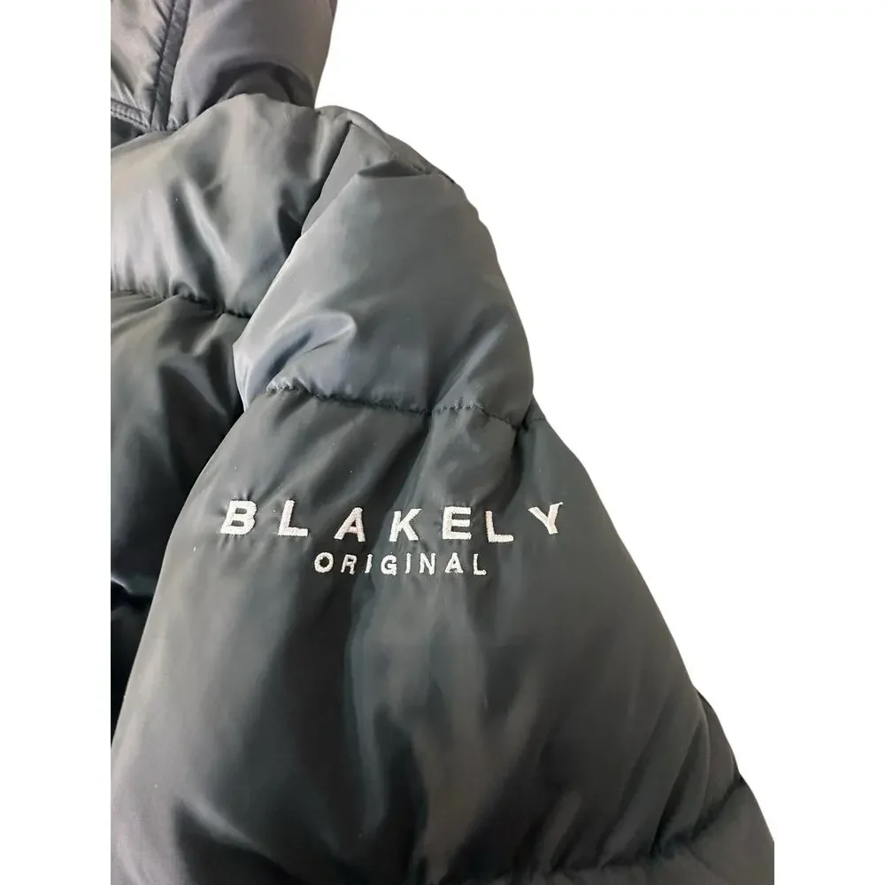 Blakely Original Puffer Coat Dark Gray/Black Mens Puffer Coat Size Medium